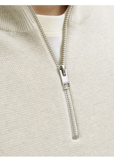 Jack & Jones Jprblamılano Stıtch Knıt Half Zıp Sn Cloud Dancer Cloud Dancer