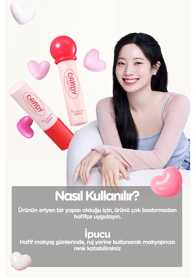Dudakları Nemlendiren Parlak Bitişli Renkli Dudak Balmı A'pıeu The Pure Candy Color Balm No.01 Berry