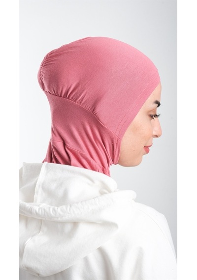 Hürrem Bone Violet Pratik Hazır Geçmeli Tesettür Bone Sandy Kumaş Spor Hijab