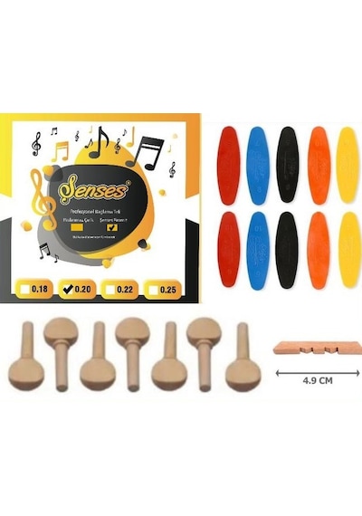 Piramid 0.20 Bağlama Teli + Burgu Seti + Tezene Seti + Eşik