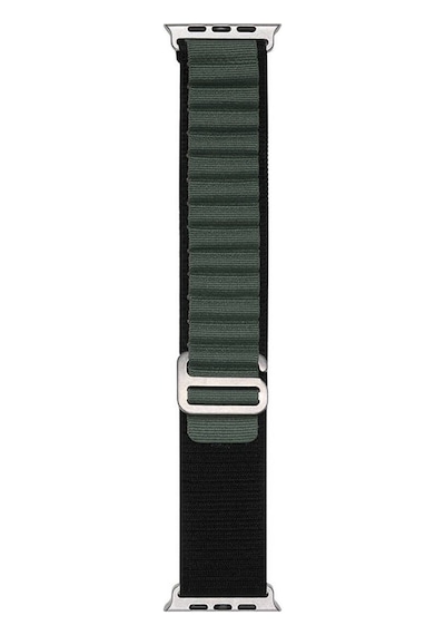 Apple Uyumlu  Watch 38mm Band-74 Hasır Kordon-siyah-yeşil