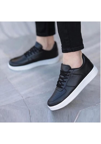 Aır Bağcıklı Termo Taban Unısex Spor Sneaker Siyah