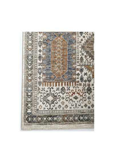 Merinos Valeria Serisi Etnik Desenli Salon Oturma Odası Halısı Hav Toz Vermez Dokuma Taban 91062-060 Krem