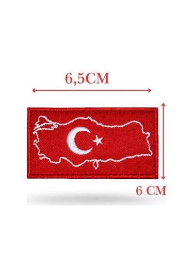 Özel Seri Çalışma Alanı Vatani Dekor Ay Yıldız Single Sword Nakış Haritalı Türk Bayrağı. Diğer