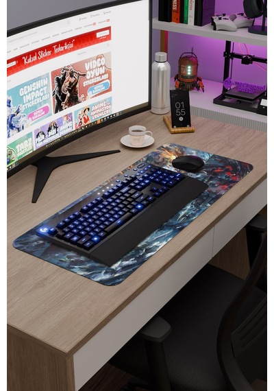 Dota 2 Kaymaz Dikişli Kauçuk Oyuncu Mousepad V4 - 70x30 Xl Gaming Mouse Pad Fare Altlığı