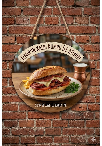 İzmir Kumru Temalı Kumrucular Cafeler Büfeler İçin Ahşap Duvar Kapı Dekoratif Süs Tablo 3