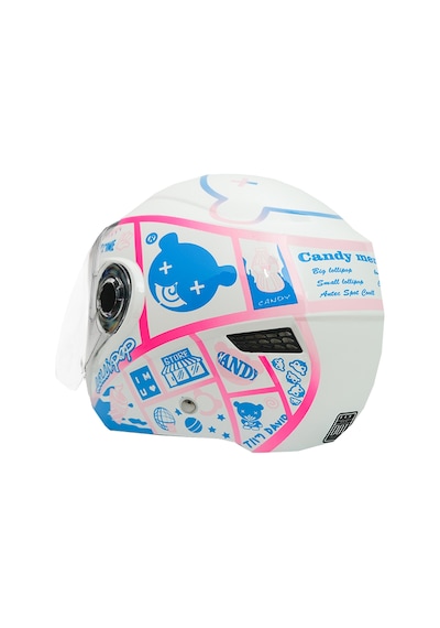 Gp Gx Mks005-Pwbb Şeffaf Vizörlü Motosiklet Yarım Kask Beyaz