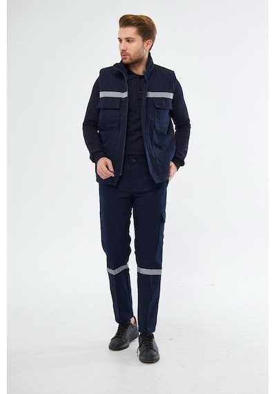 7/7 Gabardin Yelek İçi Polarlı Lacivert