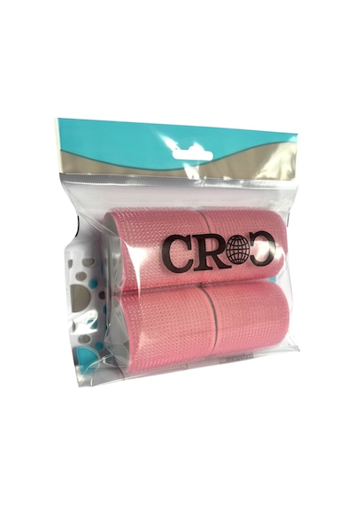 Croc Cb15 Pembe Çap:5cm 4lü Bigudi Cırtlı Saç Bigudisi