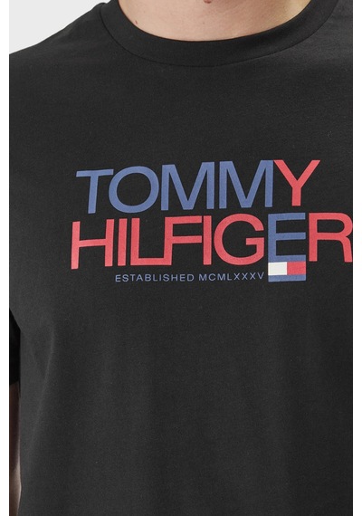 Tommy Hilfiger Erkek T Shirt Mw0mw42369 Bds Siyah