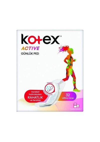 Kotex Active Ultra İnce Günlük Ped 32'li