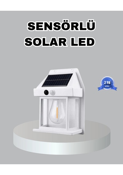 Mey İthalat Üç Modlu Güneş Enerjili Duvar Lambası 1800mah Bataryalı Ve Hareket Sensörlü