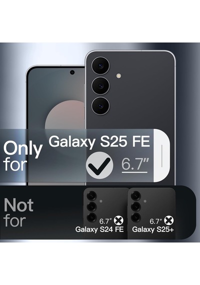 Samsung Galaxy S25 Fe İle Uyumlu Kılıf Soft Premium Yumuşak Silikon Telefon Kılıfı Kapak Siyah
