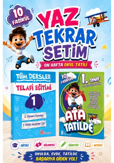 1. Sınıf Ata Tatilde + Tüm Dersler Telafi Eğitimi Eski Basım