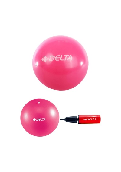 Delta 65 Cm Pilates Topu 25 Cm Mini Denge Topu ve Pompası Seti Çok Renkli