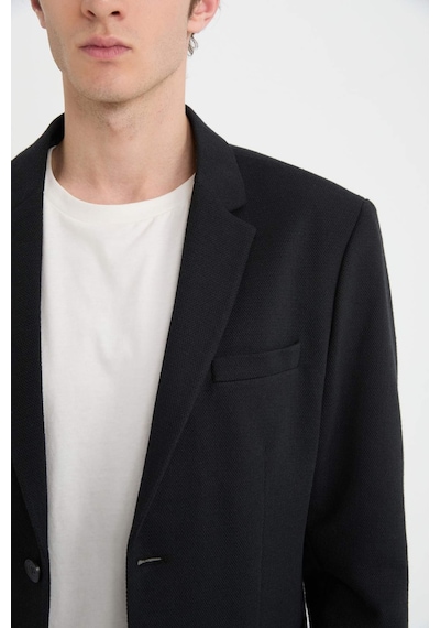 DeFacto Slim Fit Dar Kesim Astarlı Düğmeli Blazer Ceket N0503AZ25SPBK27