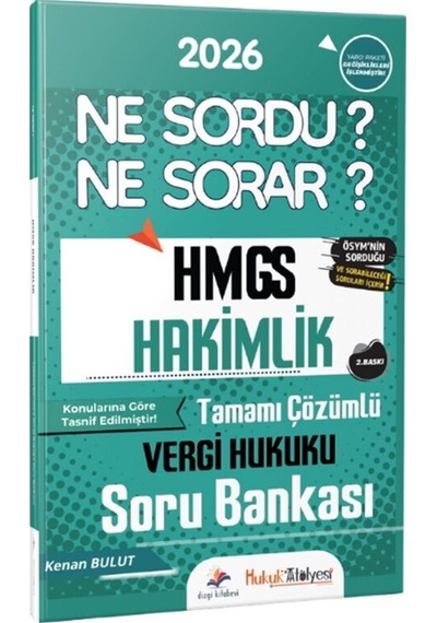 Dizgi Kitap 2026 Hukuk Atölyesi Hmgs Hakimlik Ne Sordu Ne Sorar Vergi Hukuku Tamamı Çözümlü Soru Bankası