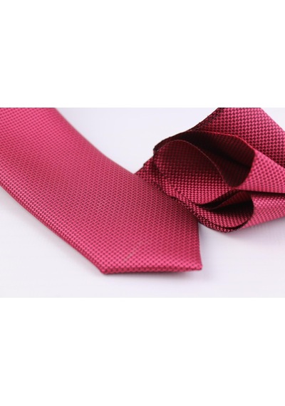 Demfashion Özel Desenli Kravat Mendil Seti - Kırmızı (533049152) Kırmızı