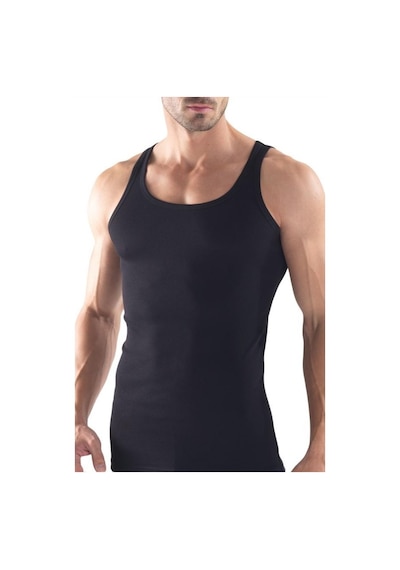 Blackspade 9341 Erkek Kaşkorse Fitilli Siyah Atlet