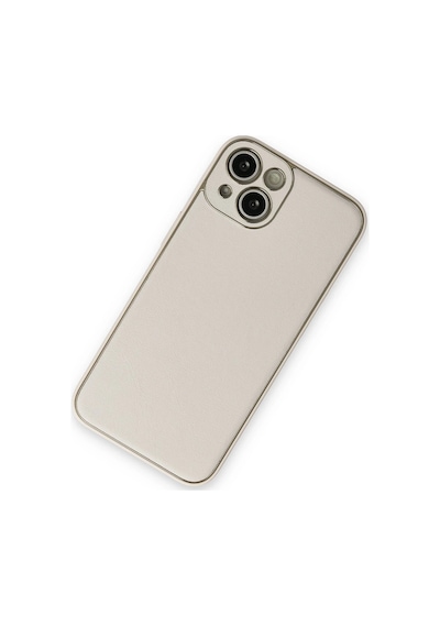 Newface - 384 - Apple iPhone Uyumlu 14 Plus Kılıf Coco Deri Silikon Kapak - Ece-umay - - Beyaz