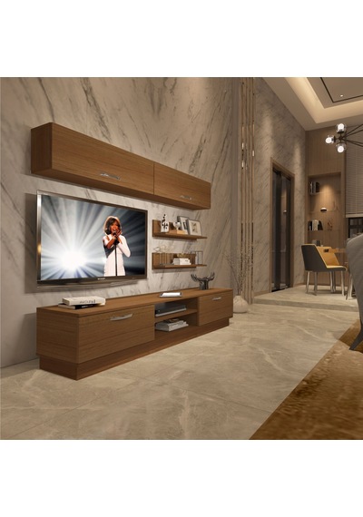 Decoraktiv Eko 5b Mdf Dvd Tv Ünitesi Tv Sehpası - Naturel Ceviz