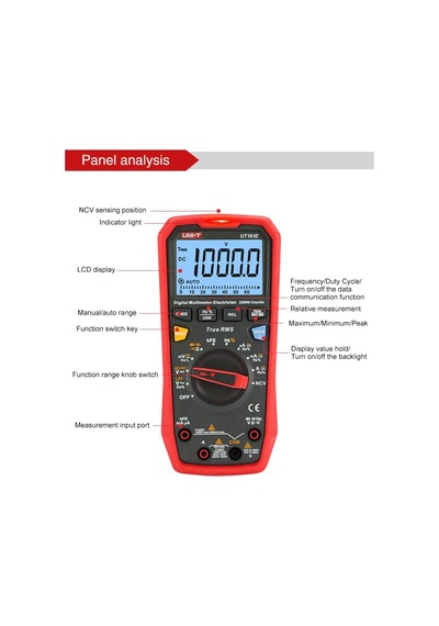 Uni-trend Multimeter Clamp Meter Digital Smart Multimeter Profesional Ut161b Ut161d Ut161e True Rms Ac Dc Current Tester