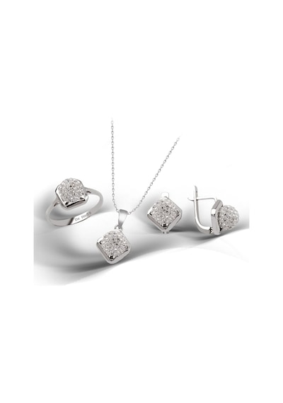 Kuyumcudükkani Avusturya"crystal"taşlı Mini Set -24001-w-w 10 Beyaz