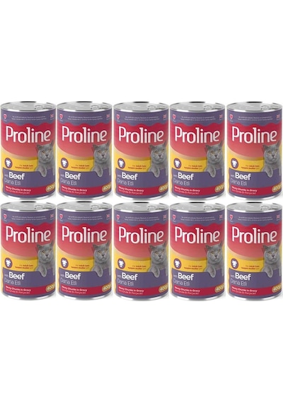 Pro Line Dana Etli Yetişkin Kedi Konservesi 10 x 400 G