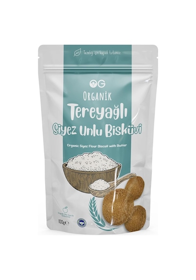 Og Organik Tereyağlı Siyez Unlu Bisküvi 100 Gr Diğer
