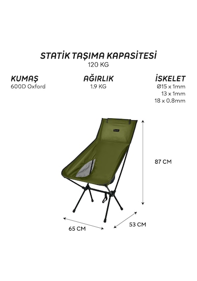 Freecamp Waylay Katlanır Sandalye-haki
