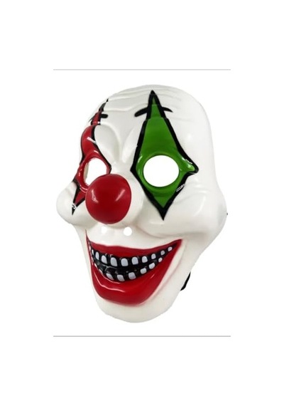 Halloween Maske Palyaço Kırmızı Yeşil