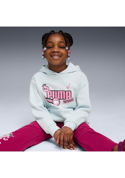 Puma Hello Kitty&friends Graphic Çocuk Mavi Kapüşonlu Sweatshirt Mavi
