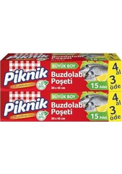 Piknik Buzdolabı Poşeti 4al3öde Büyük 15'li