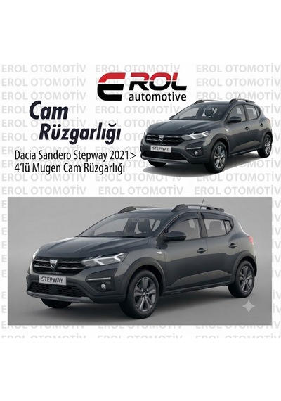Dacia Stepway Sandero 2021 4'lü Cam Rüzgarlığı Siyah