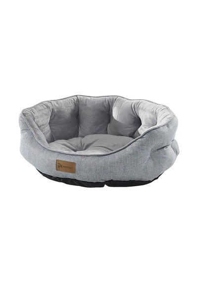Woolartt Kapitoneli Sprit Kedi Köpek Yatağı - Gri - 50 Cm