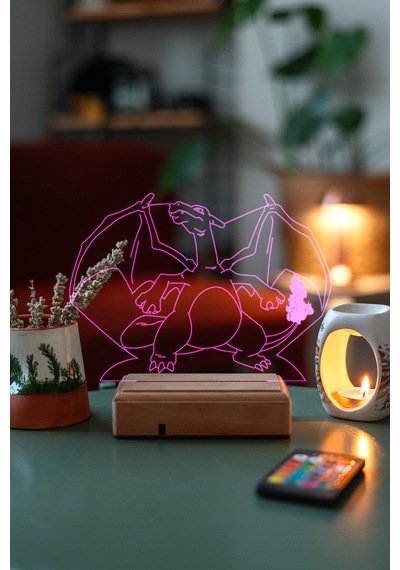 Pokemon - Charizard 16 Renk Anime Gece Lambası