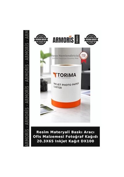 Resim Materyali Baskı Aracı Ofis Malzemesi Fotoğraf Kağıdı 20.3x65 Inkjet Kağıt Dx100