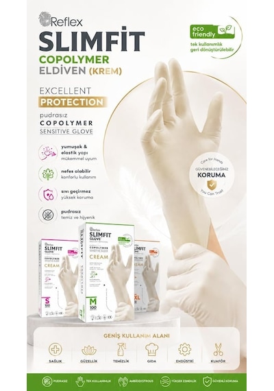 Slimfit Eldiven S 100'lü 20'li Paket