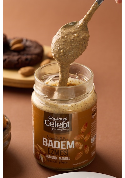 Badem Ezmesi 200gr - Kahvaltılık Sürülebilir Badem Ezmesi %50 Gerçek Badem Oranı