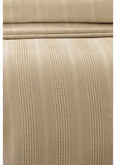 Kopanaki Dantelli Çift Kişilik Waffle Pike-210x230 Cm Bej Bej