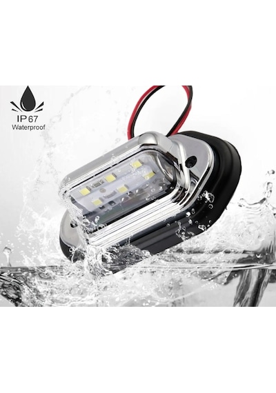 Sealux Marine Plaka & Merdiven Lambası Beyaz Led 12-24V Çiftli Beyaz