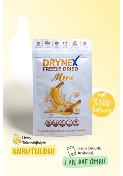 Drynex Freeze Dried Çilek Mango Portakal Elma Muz Dondurularak Kurutulmuş Atıştırmalık Tanışma Seti 5'li