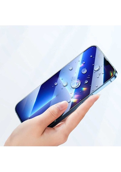 Apple Uyumlu iPhone  14  Tam Kaplayan Şeffaf Seramik Nano Ekran Koruyucu Kırılmaz Cam