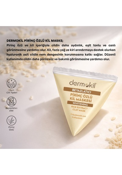 Dermokil Pirinç Özü Beyazlatıcı Kil Maskesi 9 Ml X 5 Adet