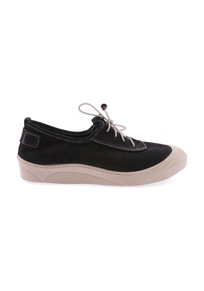 Dgn 1031 Kadin Bağcikli Casual Ayakkabi 1031-2224-R1627 Siyah Nubuk