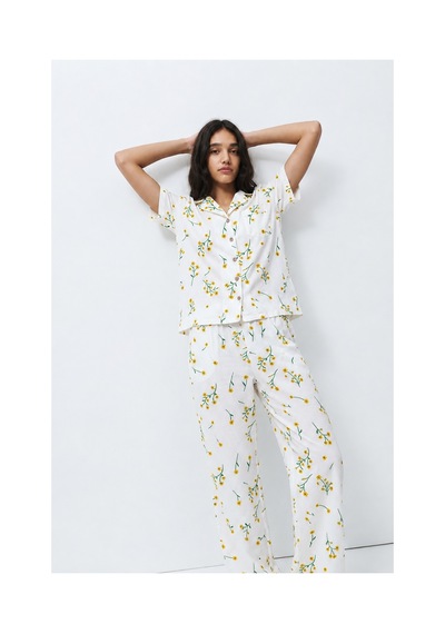 Fit Women Standart Boy Elastanlı Çok Renkli Pijama Takımı