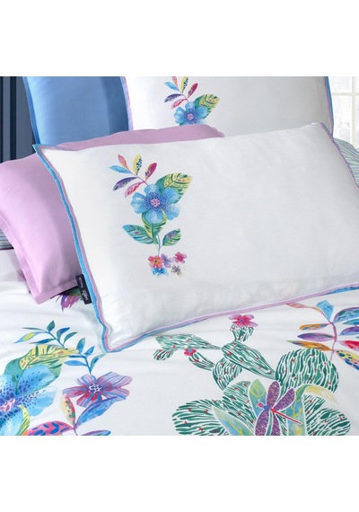 Sarev Jimena Multi King Size %100 Pamuk Saten "300 Tc" Nevresim Takımı Çok Renkli