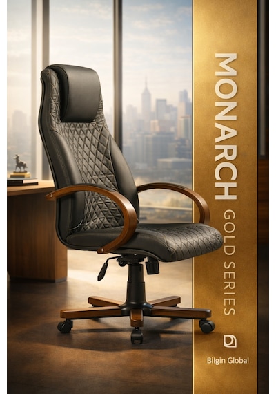Monarch Premium Yönetici Ofis Ve Büro Koltuğu Anatomik Tasarım Lüks Oturum Konforu Siyah