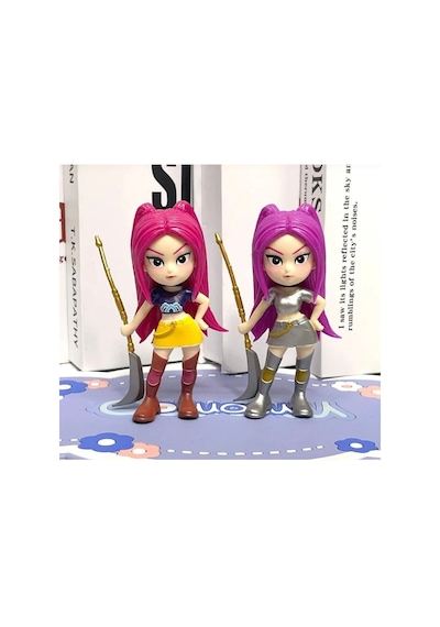 K-pop Demon Hunters Figür Anahtarlık Rumi Zoey Mira Modeli 1 Adet Açık Bej