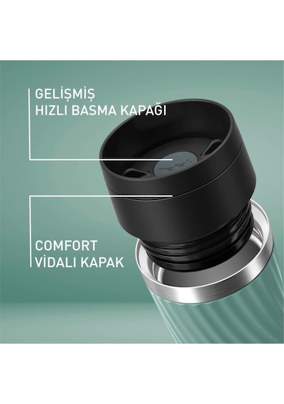 Travel Mug Easy Twist Termos Yeşil - 0.36l 004 Yeşil